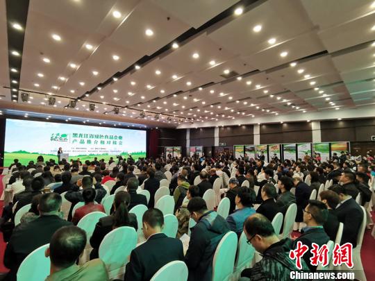 10月11日，黑龙江省绿色食品企业产品推介和对接会在哈尔滨市举行。　姜辉 摄
