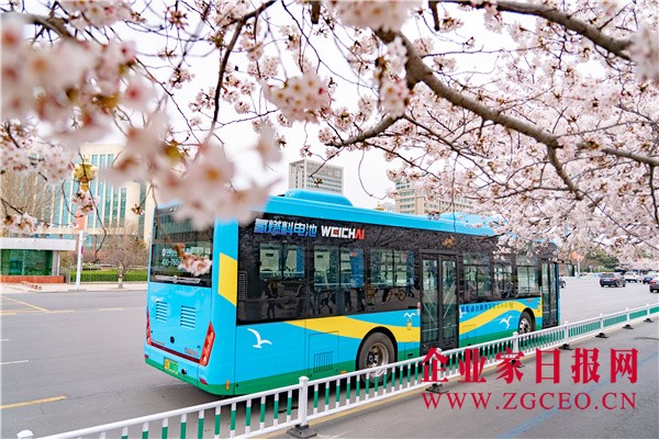 搭载潍柴氢燃料电池的中通公交车，成为了春天亮丽的风景线01.jpg